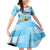 Custom Rugby Argentina Family Matching Off Shoulder Short Dress and Hawaiian Shirt Pumitas Go Champions
