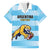 Custom Rugby Argentina Family Matching Off Shoulder Short Dress and Hawaiian Shirt Pumitas Go Champions