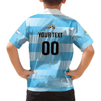Custom Rugby Argentina Family Matching Puletasi and Hawaiian Shirt Pumitas Go Champions