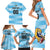 Custom Rugby Argentina Family Matching Short Sleeve Bodycon Dress and Hawaiian Shirt Pumitas Go Champions