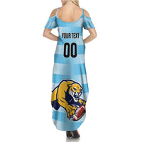 Custom Rugby Argentina Family Matching Summer Maxi Dress and Hawaiian Shirt Pumitas Go Champions