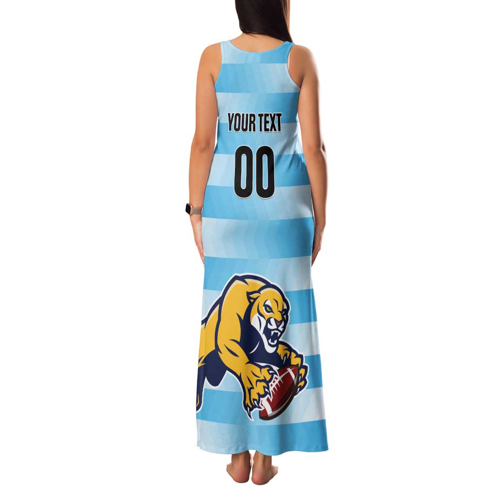 Custom Rugby Argentina Family Matching Tank Maxi Dress and Hawaiian Shirt Pumitas Go Champions