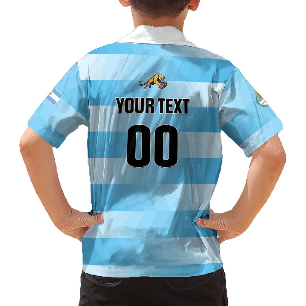 Custom Rugby Argentina Kid Hawaiian Shirt Pumitas Go Champions