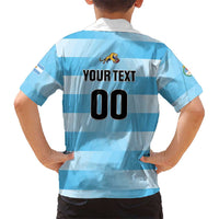 Custom Rugby Argentina Kid Hawaiian Shirt Pumitas Go Champions