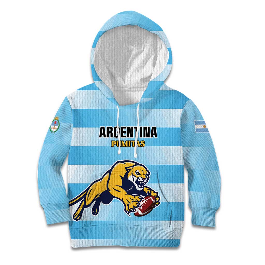 Custom Rugby Argentina Kid Hoodie Pumitas Go Champions