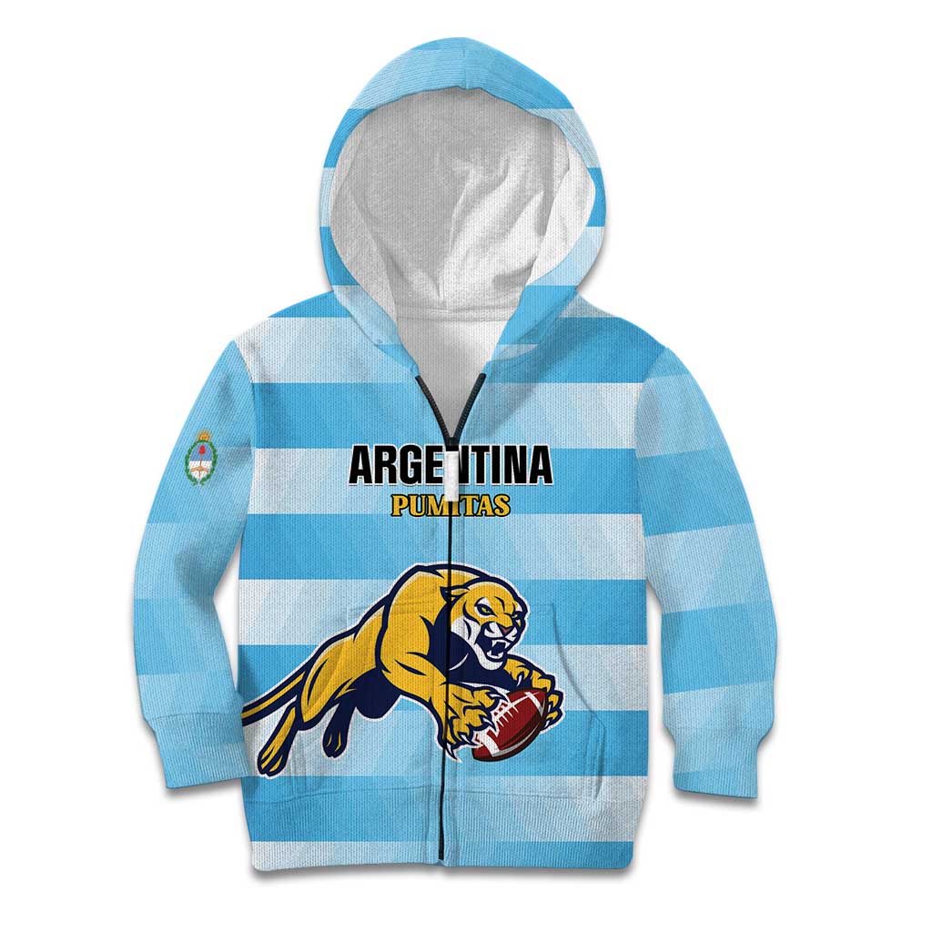 Custom Rugby Argentina Kid Hoodie Pumitas Go Champions