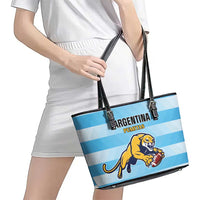 Rugby Argentina Leather Tote Bag Pumitas Go Champions