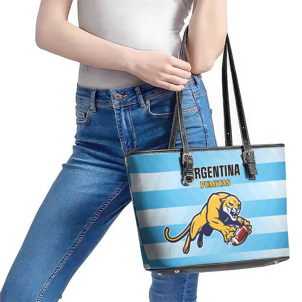 Rugby Argentina Leather Tote Bag Pumitas Go Champions