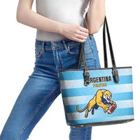Rugby Argentina Leather Tote Bag Pumitas Go Champions