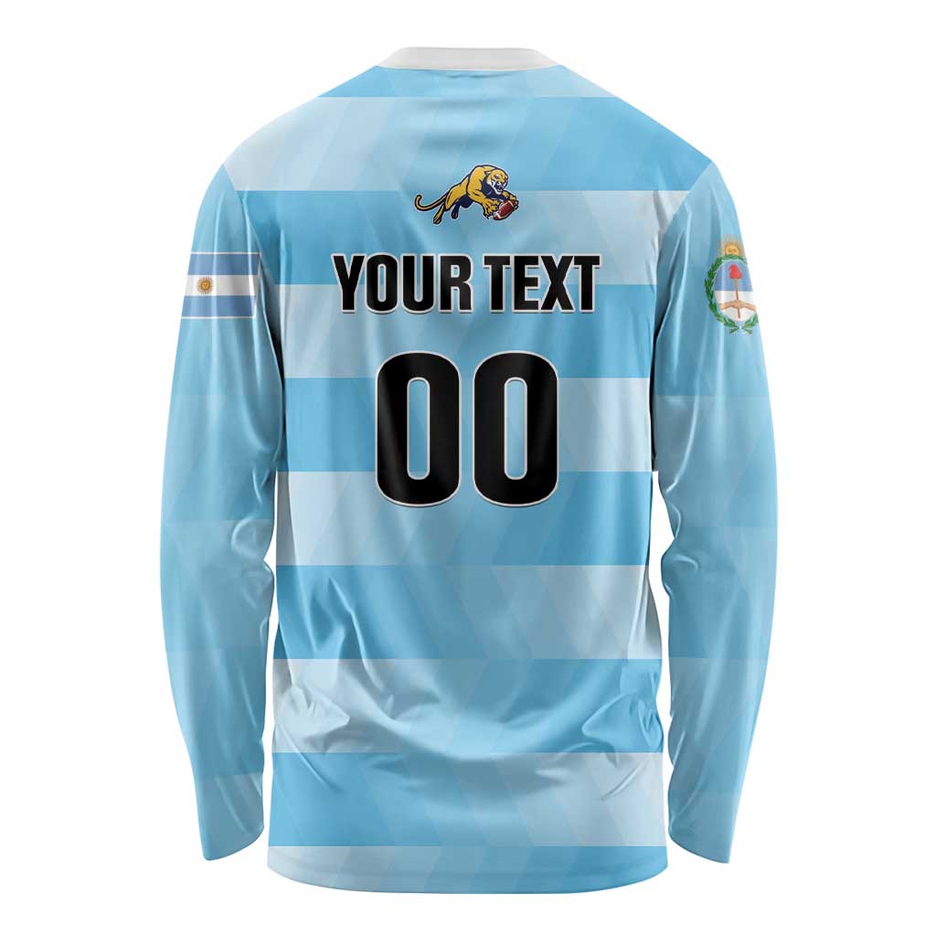 Custom Rugby Argentina Long Sleeve Shirt Pumitas Go Champions
