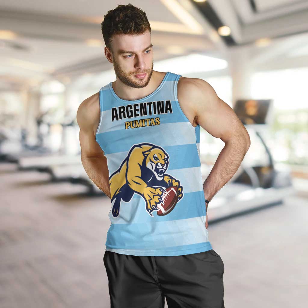 Custom Rugby Argentina Men Tank Top Pumitas Go Champions