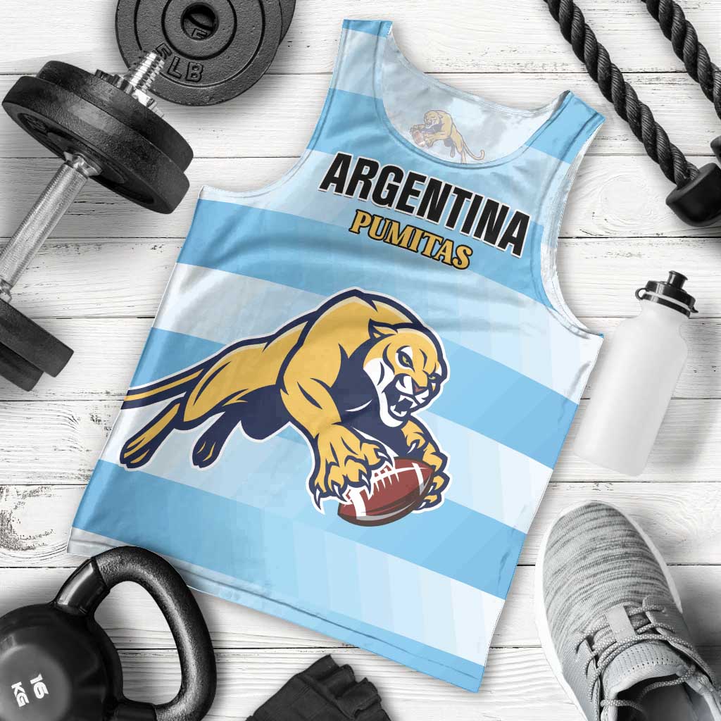 Custom Rugby Argentina Men Tank Top Pumitas Go Champions