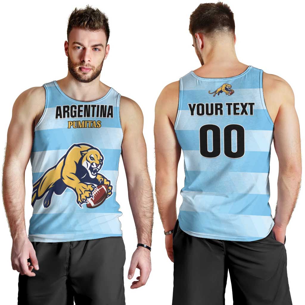 Custom Rugby Argentina Men Tank Top Pumitas Go Champions