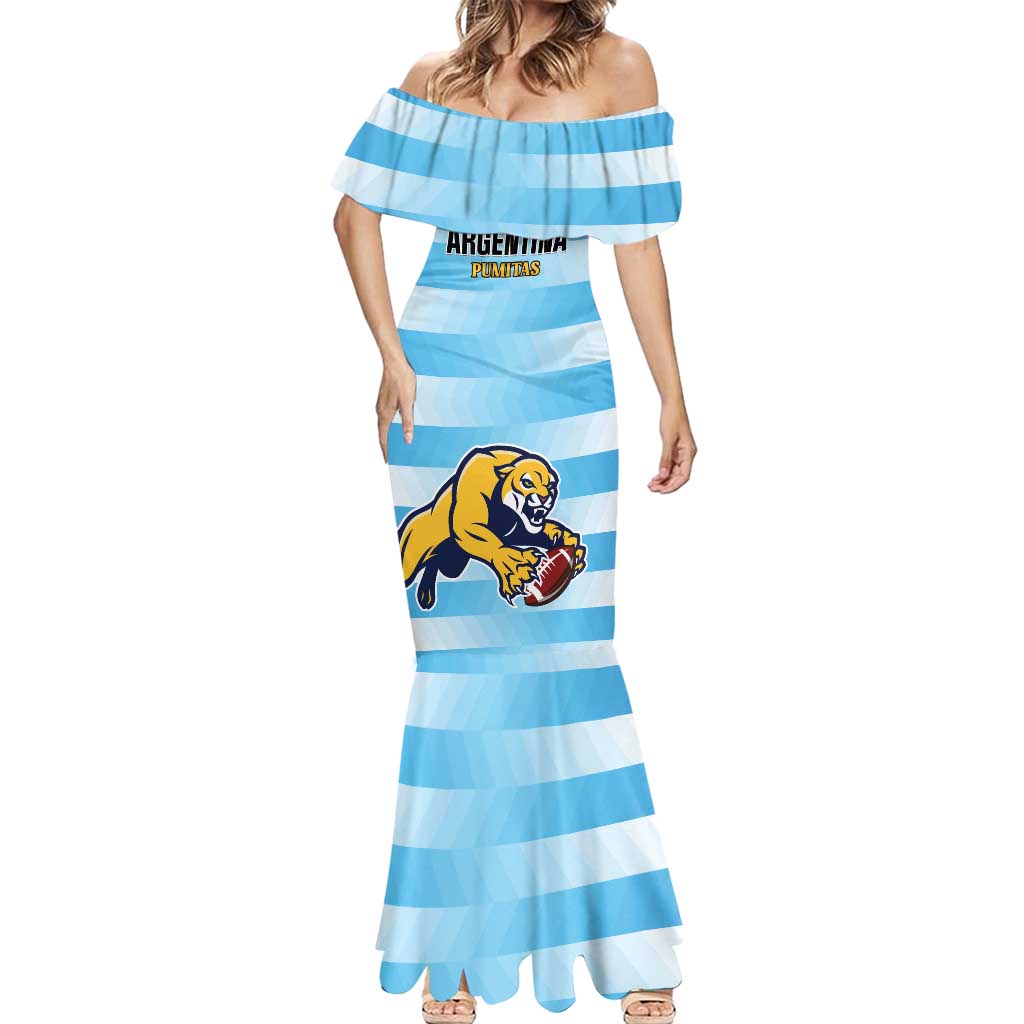 Custom Rugby Argentina Mermaid Dress Pumitas Go Champions