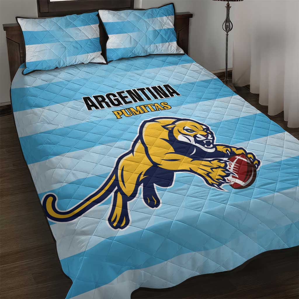 Rugby Argentina Quilt Bed Set Pumitas Go Champions
