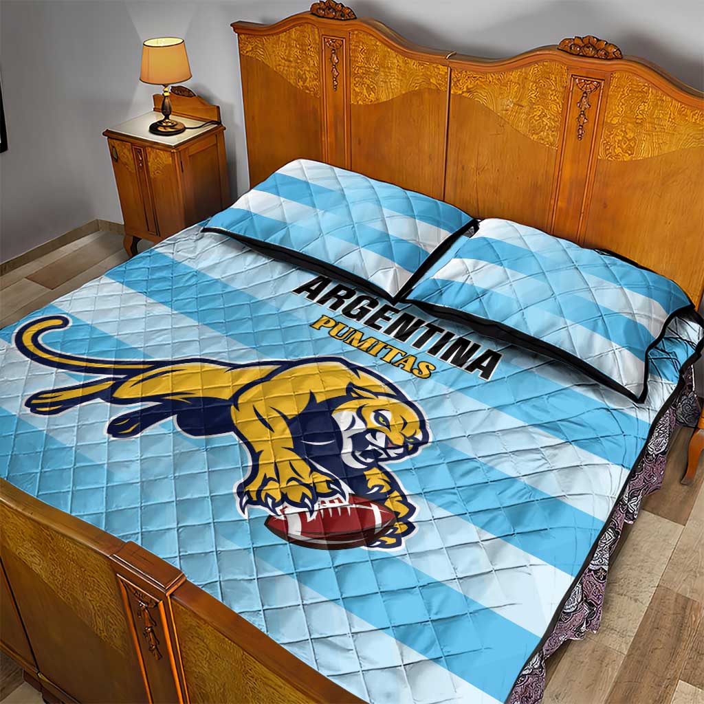 Rugby Argentina Quilt Bed Set Pumitas Go Champions
