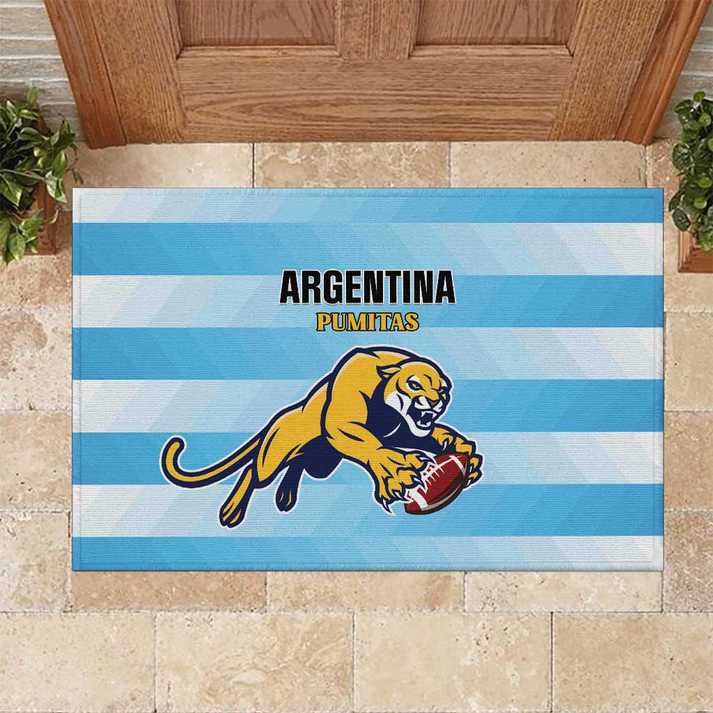 Rugby Argentina Rubber Doormat Pumitas Go Champions