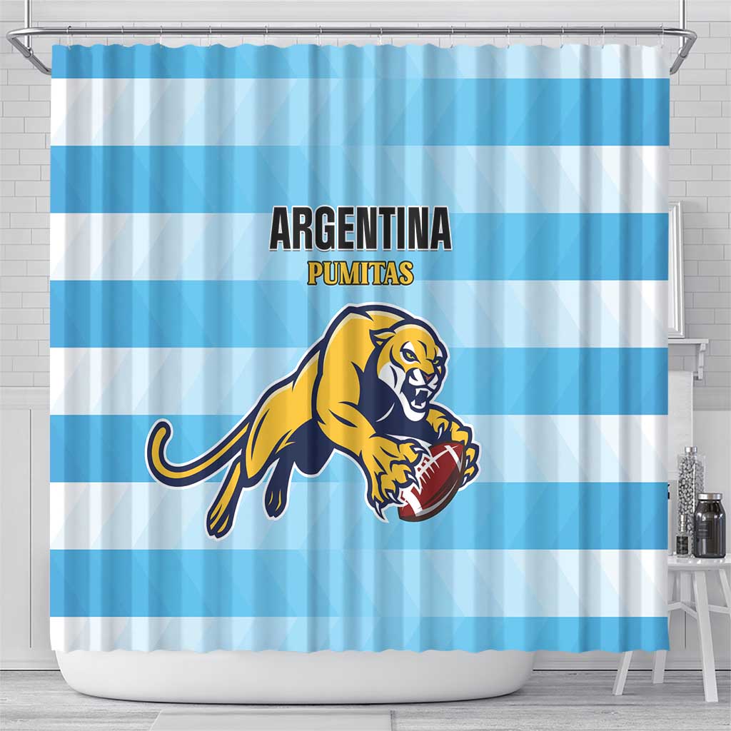 Rugby Argentina Shower Curtain Pumitas Go Champions