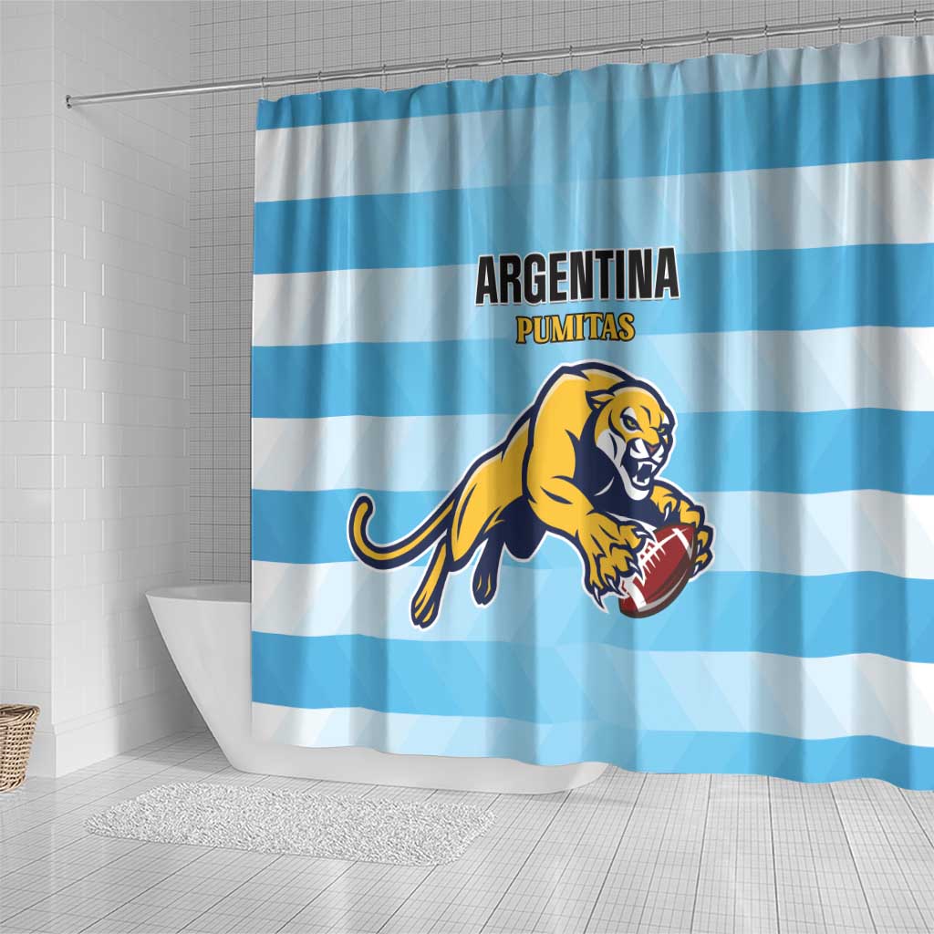 Rugby Argentina Shower Curtain Pumitas Go Champions