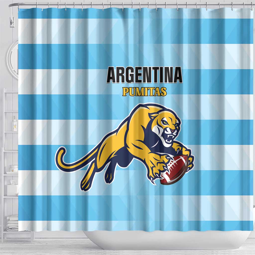 Rugby Argentina Shower Curtain Pumitas Go Champions