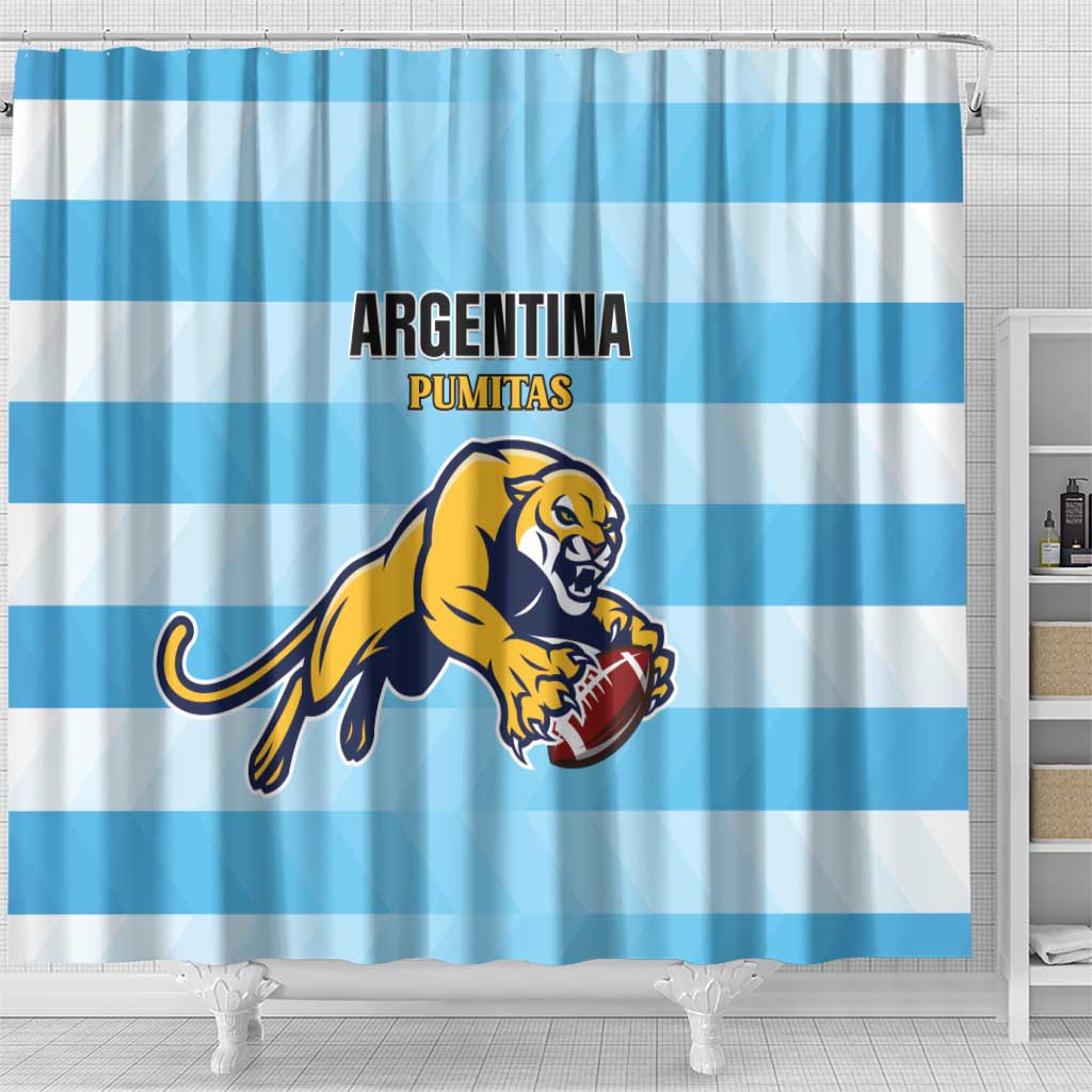 Rugby Argentina Shower Curtain Pumitas Go Champions