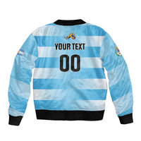 Custom Rugby Argentina Sleeve Zip Bomber Jacket Pumitas Go Champions