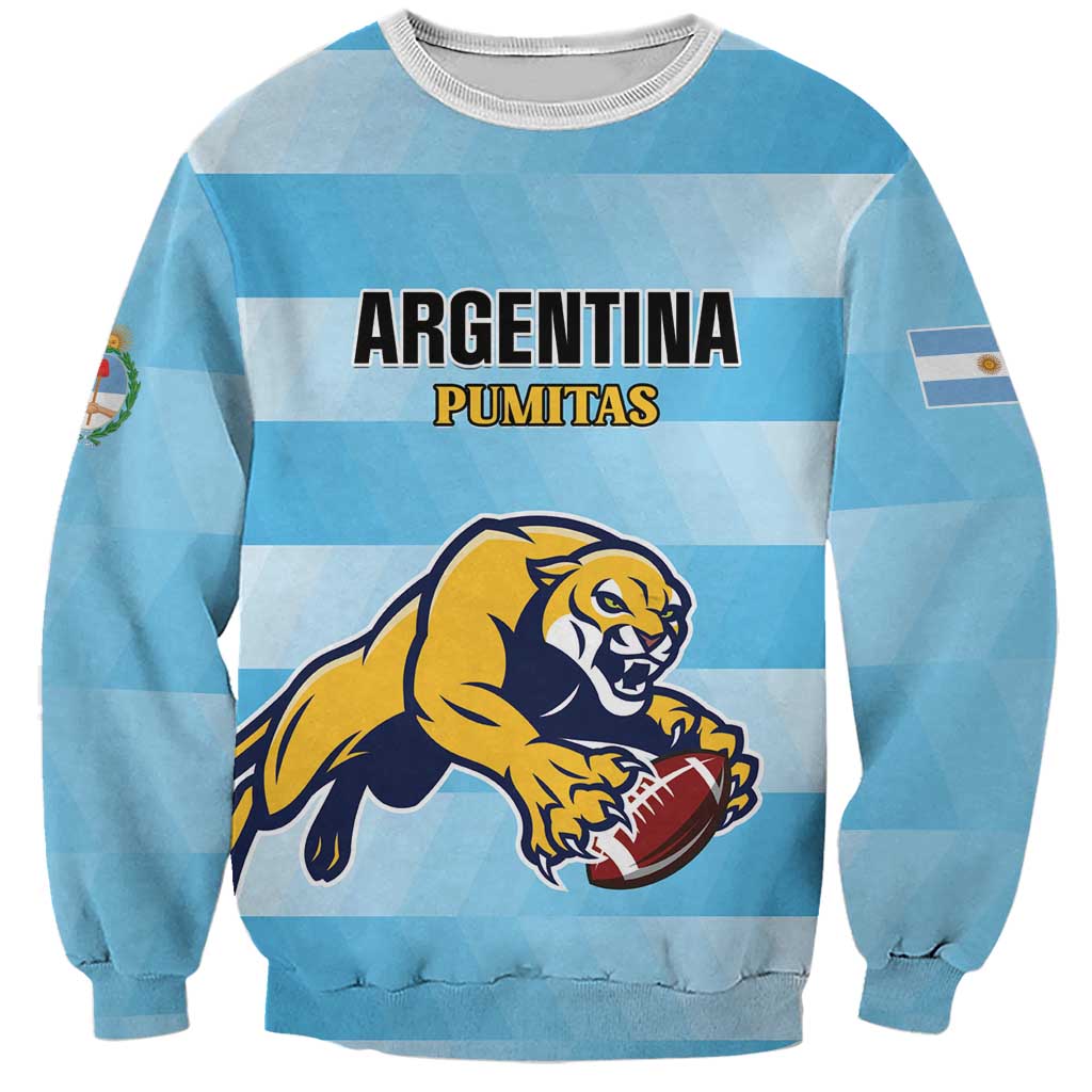 Custom Rugby Argentina Sweatshirt Pumitas Go Champions