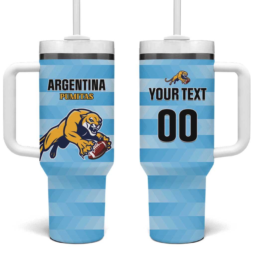 Custom Rugby Argentina Tumbler With Handle Pumitas Go Champions