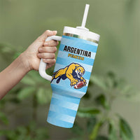 Custom Rugby Argentina Tumbler With Handle Pumitas Go Champions