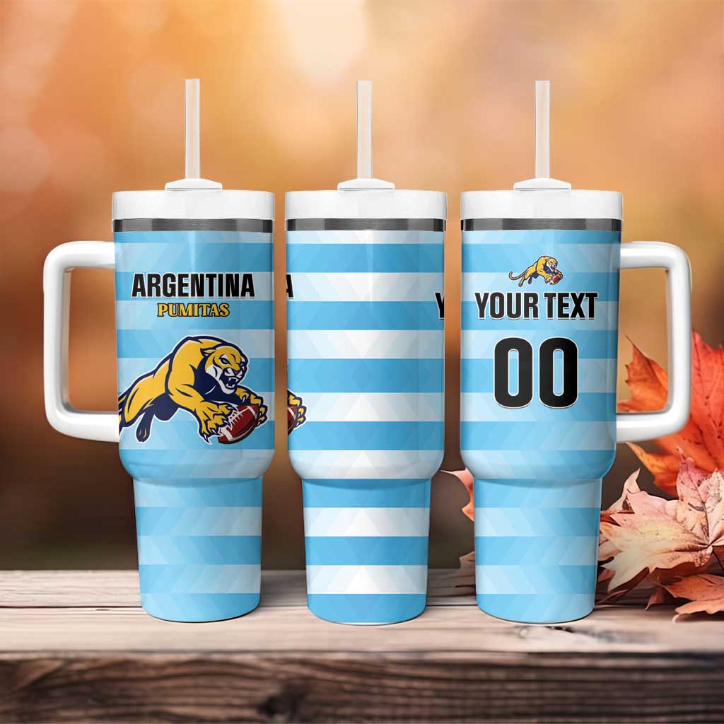 Custom Rugby Argentina Tumbler With Handle Pumitas Go Champions