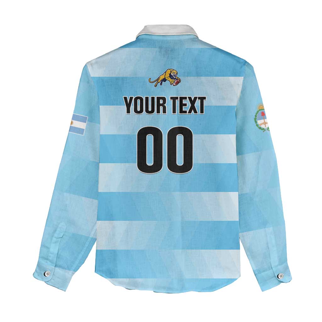 Custom Rugby Argentina Women Casual Shirt Pumitas Go Champions
