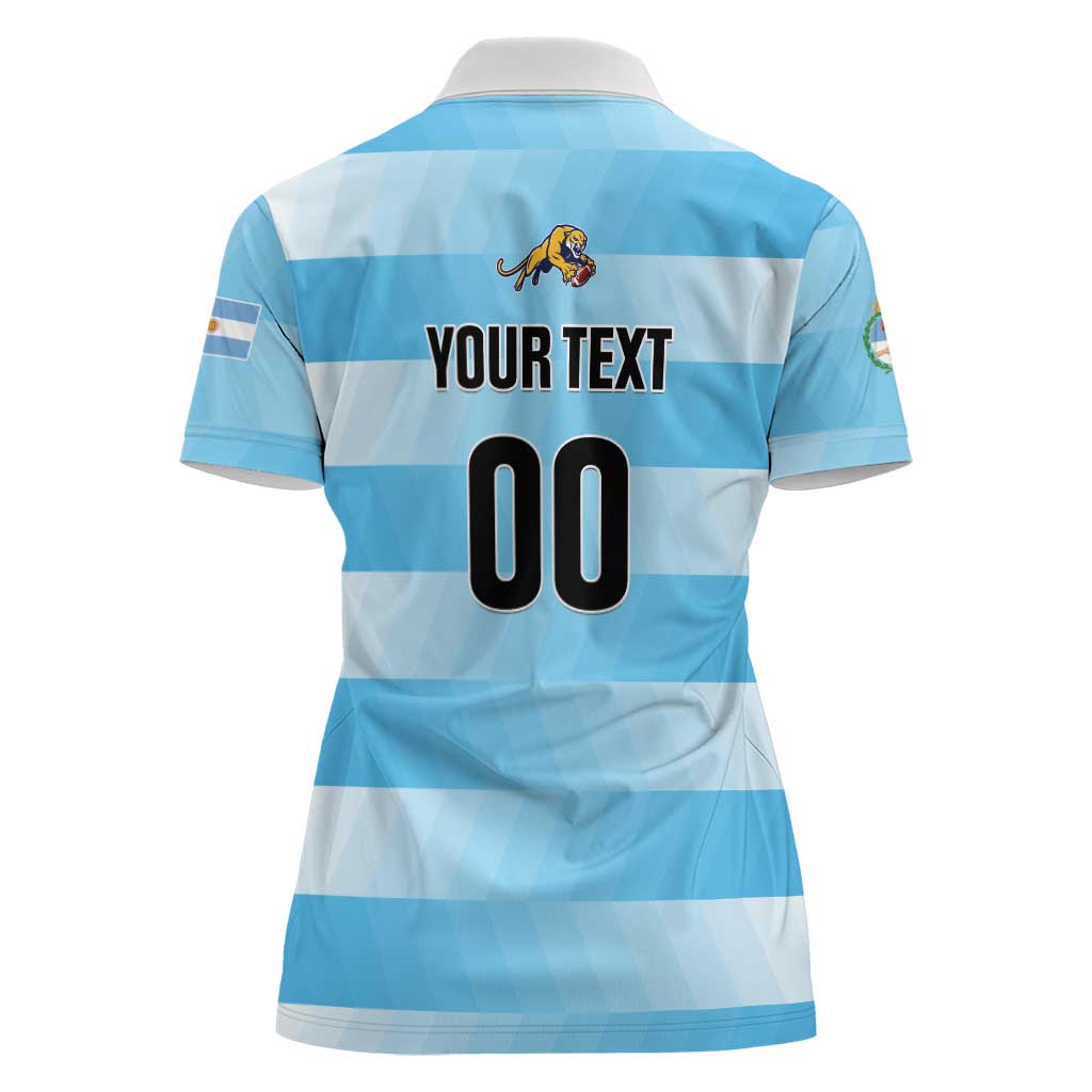 Custom Rugby Argentina Women Polo Shirt Pumitas Go Champions
