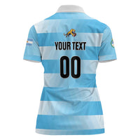 Custom Rugby Argentina Women Polo Shirt Pumitas Go Champions