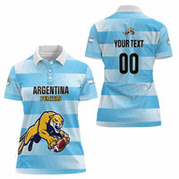 Custom Rugby Argentina Women Polo Shirt Pumitas Go Champions