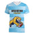 Custom Rugby Argentina Women V-Neck T-Shirt Pumitas Go Champions