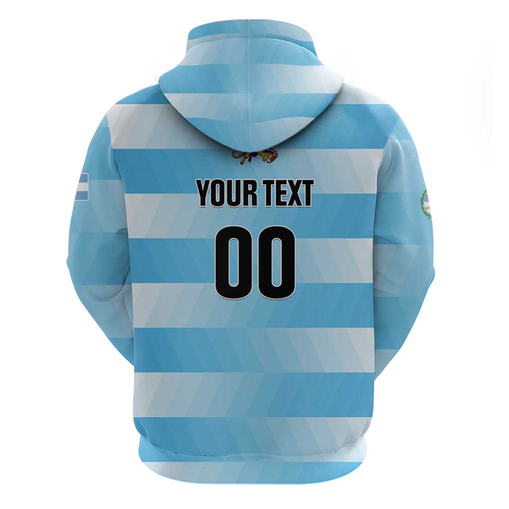 Custom Rugby Argentina Zip Hoodie Pumitas Go Champions