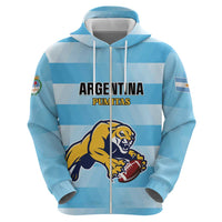 Custom Rugby Argentina Zip Hoodie Pumitas Go Champions