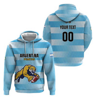 Custom Rugby Argentina Zip Hoodie Pumitas Go Champions