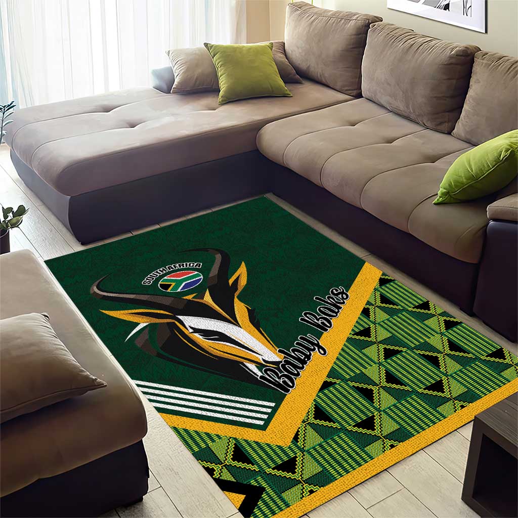Rugby South Africa Area Rug Baby Boks Go Champions