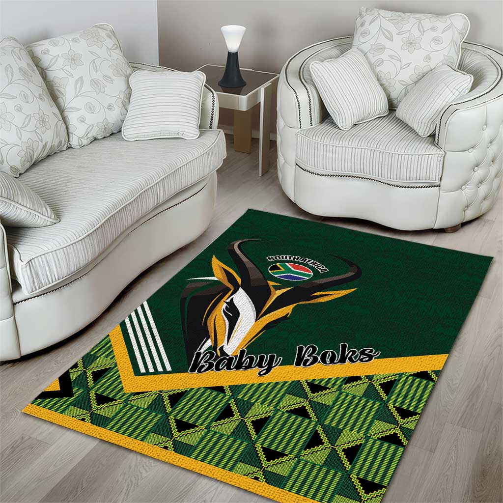 Rugby South Africa Area Rug Baby Boks Go Champions