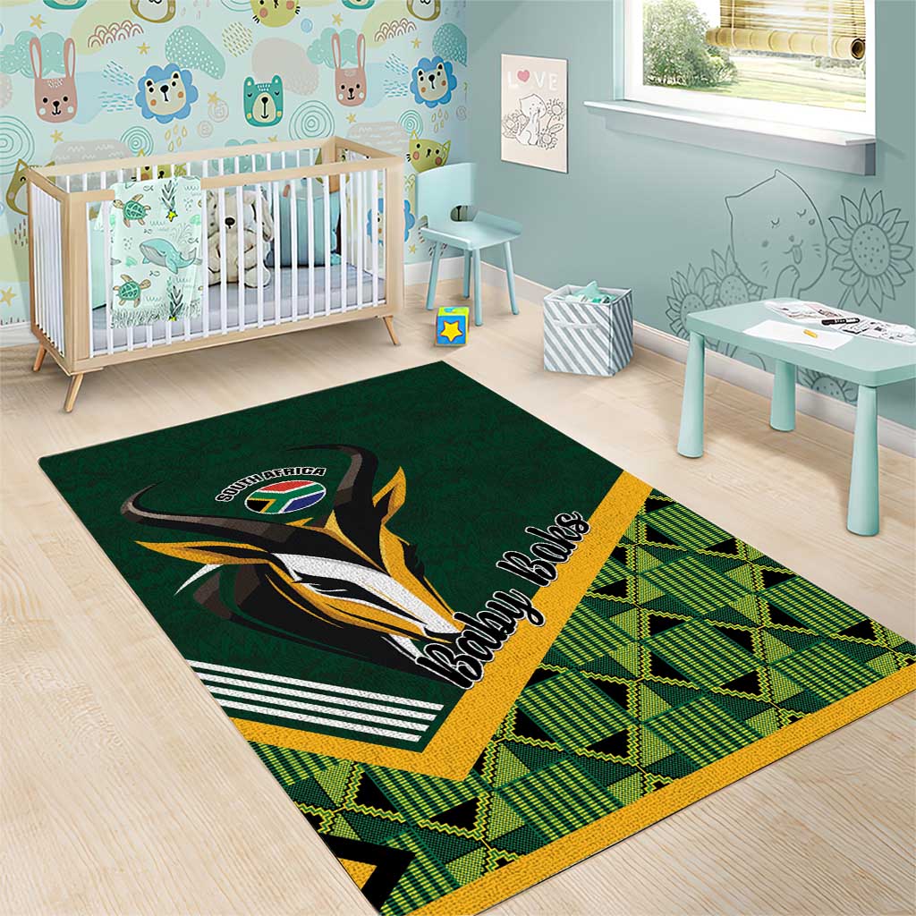 Rugby South Africa Area Rug Baby Boks Go Champions