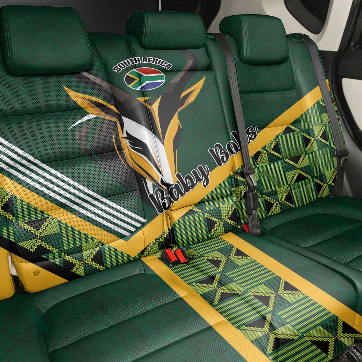 Rugby South Africa Back Car Seat Cover Baby Boks Go Champions