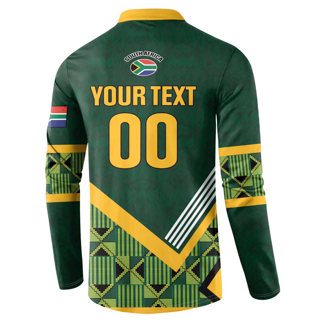 Custom Rugby South Africa Button Sweatshirt Baby Boks Go Champions