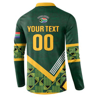 Custom Rugby South Africa Button Sweatshirt Baby Boks Go Champions