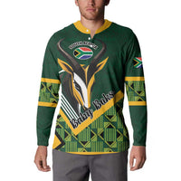Custom Rugby South Africa Button Sweatshirt Baby Boks Go Champions