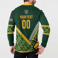 Custom Rugby South Africa Button Sweatshirt Baby Boks Go Champions