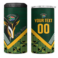 Custom Rugby South Africa 4 in 1 Can Cooler Tumbler Baby Boks Go Champions