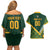 Custom Rugby South Africa Couples Matching Off Shoulder Short Dress and Hawaiian Shirt Baby Boks Go Champions