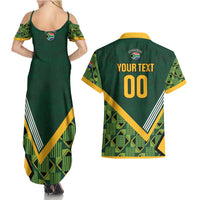Custom Rugby South Africa Couples Matching Summer Maxi Dress and Hawaiian Shirt Baby Boks Go Champions
