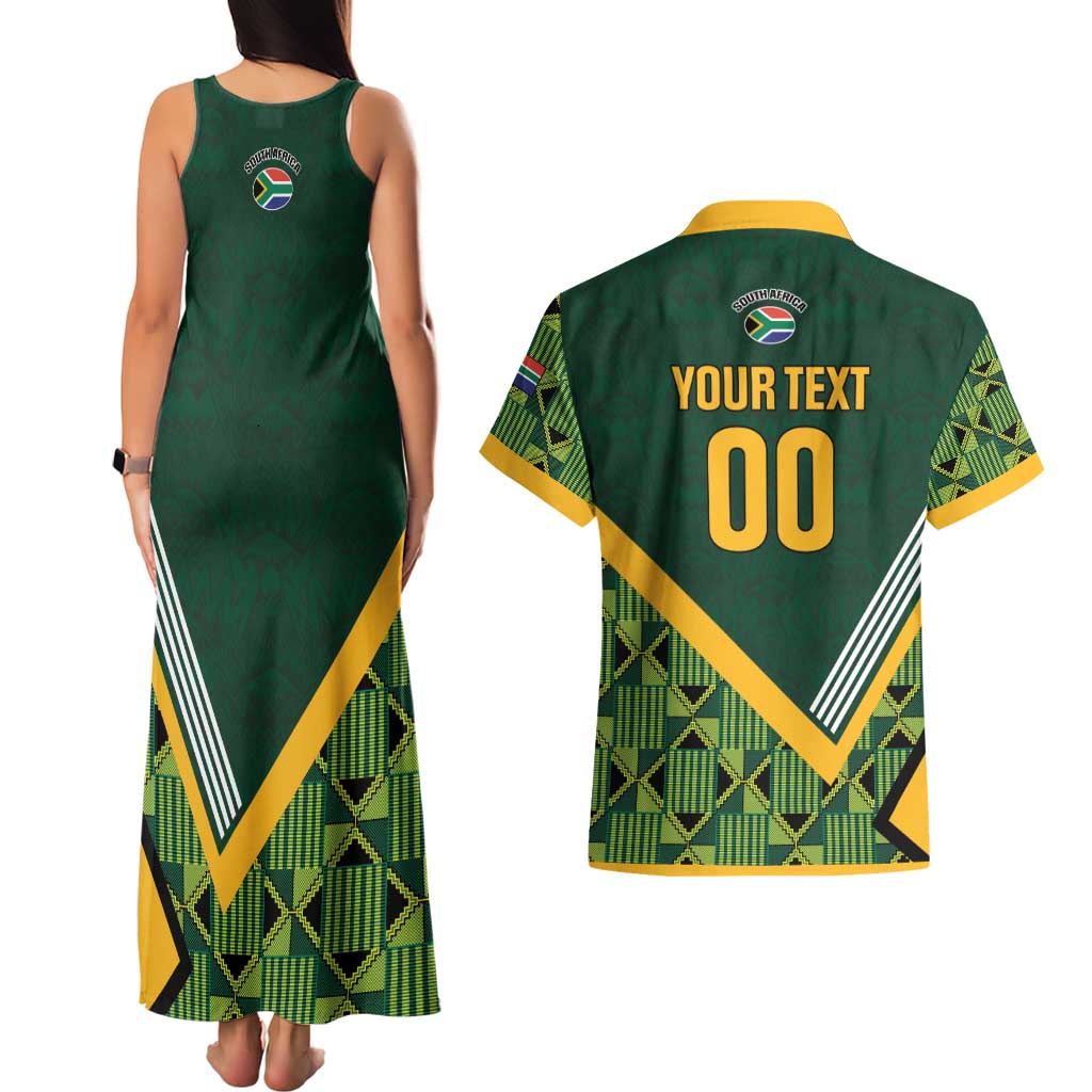 Custom Rugby South Africa Couples Matching Tank Maxi Dress and Hawaiian Shirt Baby Boks Go Champions